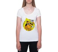 Esto Está Bien Camiseta De Manga Corta Blanca con Cuello Redondo para Mujer T-Shirt Short Sleeve White Crewneck tee For Women