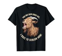 Esto ha Sido Encantador, Pero Tengo Que Gritar Ahora Cabra Gritando Camiseta gráfica económica