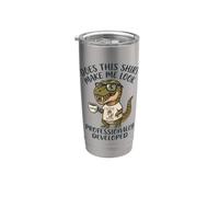 ¿Esto me hace ver un dinosaurio divertido desarrollado profesionalmente? Vaso térmico de acero inoxidable de doble pared