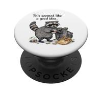 Esto me pareció una Buena Idea Mapache PopSockets PopGrip Adhesivo