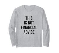 Esto no es Asesoramiento financiero Gráfico de declaración humorística Manga Larga