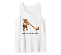 Esto no es una pipa - Alphorn Gag - Ceci N'est Pas Une Pipe Camiseta sin Mangas