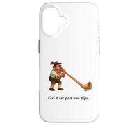 Esto no es una Pipa - Alphorn Gag - Ceci N'est Pas UNE Pipe Carcasa para iPhone 16