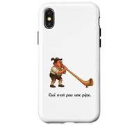 Esto no es una Pipa - Alphorn Gag - Ceci N'est Pas UNE Pipe Carcasa para iPhone X/XS