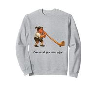 Esto no es una Pipa - Alphorn Gag - Ceci N'est Pas UNE Pipe Sudadera