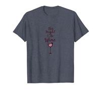Esto podría ser Vino: Cita ingeniosa para Amantes del Vino Camiseta, Hombre, Azul Jaspeado, XL
