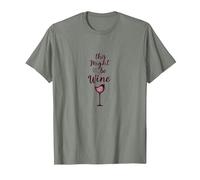Esto podría ser Vino: Cita ingeniosa para Amantes del Vino Camiseta, Hombre, Verde Militar Jaspeado, XXL