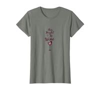 Esto podría ser Vino: Cita ingeniosa para Amantes del Vino Camiseta, Mujer, Verde Militar Jaspeado, 3XL