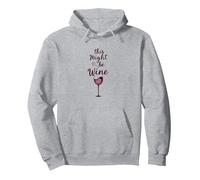 Esto podría ser Vino: Cita ingeniosa para Amantes del Vino Sudadera con Capucha, Unisex para Adultos, Gris Jaspeado, XXL