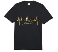 Estocolmo Skyline Latido del Corazón Suecia Amo Stockholm Comfort Colors Adult Heavyweight T-Shirt