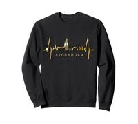 Estocolmo Skyline Latido del Corazón Suecia Amo Stockholm Sudadera
