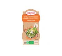 Estofado de Pavo y Vegetales Orgánicos Babybio 8 meses 200g lote de 2 cuencos