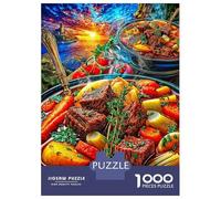 Estofado de Ternera Rompecabezas 1000 Pieza, Puzzle Difícilpara Adultos Jigsaw Puzzle DIY para Juegos Familiares Rompecabezas 52x38cm/1000pcs
