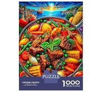 Estofado de Ternera Rompecabezas 1000 Pieza, Puzzle Difícilpara Adultos Jigsaw Puzzle DIY para Juegos Familiares Rompecabezas 38x26cm/1000pcs