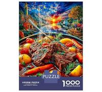 Estofado de Ternera Rompecabezas 1000 Pieza, Puzzle Difícilpara Adultos Jigsaw Puzzle DIY para Juegos Familiares Rompecabezas 52x38cm/1000pcs