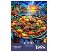Estofado de Ternera Rompecabezas 1000 Pieza, Puzzle Difícilpara Adultos Jigsaw Puzzle DIY para Juegos Familiares Rompecabezas 70x50cm/1000pcs