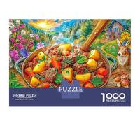 Estofado de Ternera Rompecabezas 1000 Piezas,Puzzle Difícil para La Familia - Tiempo De Calidad Y Diversión 38x26cm/1000pcs