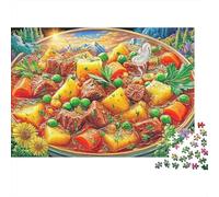 Estofado de Ternera Rompecabezas 1000 Piezas, Puzzles Imposible, De Juego De para Adultos Y Niños A Partir De 14 Años 52x38cm/1000pcs