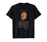 Estoicismo - El Que es Valiente es Libre - Cita de filosofía estoica Camiseta