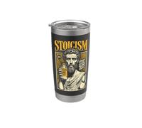 Estoicismo Filosofía divertida Marco Aurelio Vintage Anuncio estoico Vaso térmico de acero inoxidable de doble pared
