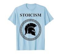 Estoicismo Filosofía Virtudes Guerreras Antiguas Camiseta, Hombre, Azul Bebé, XXL