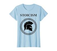 Estoicismo Filosofía Virtudes Guerreras Antiguas Camiseta, Mujer, Azul Bebé, XS