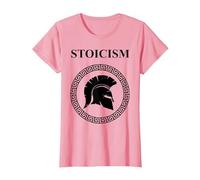 Estoicismo Filosofía Virtudes Guerreras Antiguas Camiseta, Mujer, Rosado, 3XL