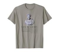 Estoicismo - La Vida es Corta - Marco Aurelio Filosofía estoica Camiseta