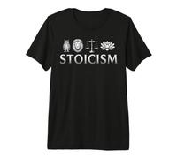 Estoicismo Símbolos Sabiduría Templanza Justicia Coraje Estoico Camiseta Premium