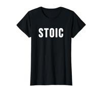 Estoico Camiseta gráfica económica, Mujer, Negro, S