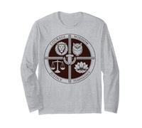 Estoico Cuatro Virtudes Coraje Sabiduría Justicia Templanza Manga Larga