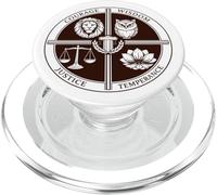 Estoico Cuatro Virtudes Coraje Sabiduría Justicia Templanza PopSockets PopGrip para MagSafe