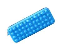 Estojo Escolar Material De Silicona Estuche Escolar Escritorio De Almacenamiento Cartucheras Escolares Dar A Los Compañeros De Clase Como Regalo De Cumpleaños(Azul)