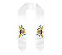 Estola/chal/bufanda/banda de graduación con la bandera de las Islas Vírgenes de los Estados Unidos. Estudiantes de estudios internacionales en el extranjero. Graduados 2026/2026. Chales unisex para ad