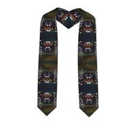 Estola de chal de graduación aplanada, diseño de arañas tropicales de la selva tropical, banda de felicitaciones, perfecta para la temporada de graduación, regalo unisex, Esquina afilada, Talla única