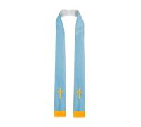 Estola de clero doble cara, prenda comunión cristiana, chal iglesia for pastores, sacerdotes, evento Unisex for adultos Y08E Para Ceremonias Eclesiásticas(Sky blue)