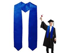 Estola de graduación azul para adultos Unisex, 63 pulgadas graduación estola de satén faja académica para escuela, iglesia, ceremonia, eventos religiosos, estola sacerdote, accesorios de