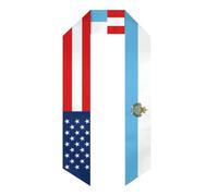 Estola de graduación con la bandera de San Marino y Estados Unidos, chal de graduación, banda de graduación, promoción de 2026 para estudios en el extranjero, regalos de graduación unisex para adulto