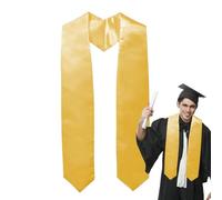 Estola de graduación unisex - Estola de graduación lisa de 72 pulgadas de largo | Accesorios de ceremonia de graduación, banda de estola para logros académicos, para niños, Amarillo, 4.72in