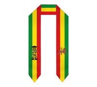 Estolas, chales, fajas y bufandas de graduación para graduados de estudios internacionales de la promoción de 2026 con la bandera de los leones de Etiopía.