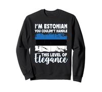 Estonia Flag Proud Elegant Estonian Boyfriend Girlfriend Sudadera