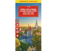 Estonia, Latvia, Lithuania Marco Polo Map: The Baltic States