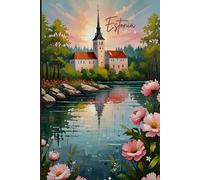 Estonia Travel Journal - Floral Trip Notebook to Record Adventures & Memories in Europe | Souvenir Gift for Girls, Teens & Women | 120 Wide-Ruled Pages, Paperback
