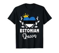Estonian Queen Estonia Flag Proud Estonian Woman Camiseta