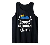 Estonian Queen Estonia Flag Proud Estonian Woman Camiseta sin Mangas