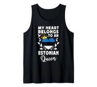 Estonian Queen Estonian Wife Girlfriend Estonia Flag Camiseta sin Mangas