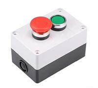 EStop Interruptor de botón verde momentáneo 415 V 10 A, caja de control con interruptor giratorio de bloqueo automático y tipos de contacto dual para diversas aplicaciones de circuito eléctrico