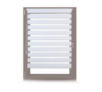 Relaxdays Estor Doble de Sujeción Fija sin Perforaciones de Tela Blanco 106x156 cm