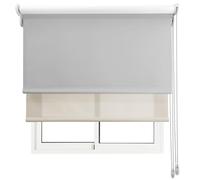 Estor Doble Dos en UNO! / Traslucido Luminoso + Opaco Regulador de luz y Temperatura. Propiedades acústicas. LO AJUSTAMOS A SU Medida Ancho x Alto. Color: Perla Arena. Medidas: 130cm x 160cm