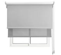 Estor Doble Dos en UNO! / Traslucido Luminoso + Opaco Regulador de luz y Temperatura. Propiedades acústicas. LO AJUSTAMOS A SU Medida Ancho x Alto. Color: Perla Gris. Medidas: 190cm x 240cm